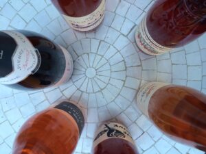 Overhead Shot of Wine Bottles